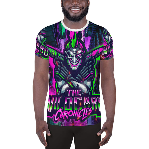 All-Over Print Men's Athletic T-shirt - Wildcard Chronicles